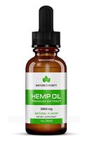 Premium Organic Hemp Oil by Nature's Purity - 3000mg Ultra Strength - 100% Natural, Reduces Anxiety, Inflammation, Joint Pain, Stress
