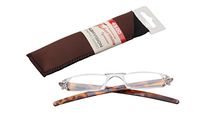 Fisherman Eyewear Slim Vision Rimless Reading Glasses, Tortoise (+2.00)