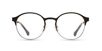 Prescription Glasses, Eyeglasses Include Customized Rx Lenses - with Single Vision or Multifocal Progressive Reading Lens Anti-Glare/Digital Block Coating - Brown/Orange Metal Full Rim