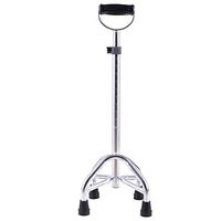 Cozy Old Man's Stick Aluminum Folding Four-Corner Cane Disabled Slipper Cane Old Man's Cane (with Light - Silver) Non-Slip Walking Stick with Hospital