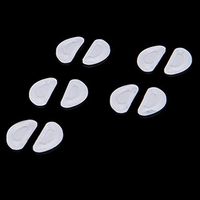 Eyeglass Nose Pad, 5 Pair Silicone D Eye Glasses Shape Non-Slip Thin Adhesive Spectacles For glasses Eyewear Accessories