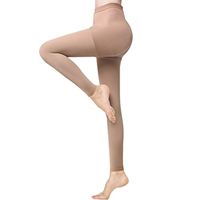 Medical Compression Pantyhose Women 20-30 mmhg Opaque Compression Stockings, Graduated Support Hose for Vericose Veins Edema Gradient Pressure (Footless,Beige, Small)