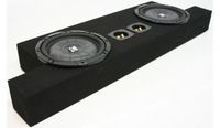 Compatible with Chevy Colorado 04-12 Crew Cab Truck Dual 10" Kicker C10 Subwoofer Sub Box Enclosure 600 Watts Peak