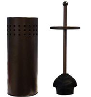 Blue Donuts Toilet Plunger with Holder for Bathroom, Multi Drain Suitable Also for Bathtubs, Quick Dry (Bronze)