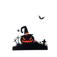 TINKSKY 100pcs Halloween Candy Biscuit Bags Self-Adhesive Cookie Cellophane Bags for Food Package (Black Pumpkin Printed)