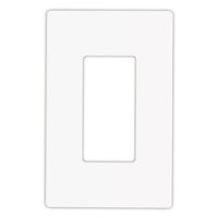 EATON Wiring 9521WS-P ASPIRE Thermoplastic 1-Gang Screwless Mid-Size Wall Plate, White Satin
