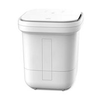 Foot Massagers Foot Bath Foot Bath Barrel Household Footbath Electric Massage Bucket Fully Automatic Heated deep Barrel Suitable for Family use Massage Tools (Color : White, Size : 4337.240.6cm)