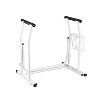 Stand Alone Toilet Rail - Medical Bathroom Safety Assist Frame with Support Grab Bar Handles & Railings for Elderly, Senior, Handicap & Disabled - Toilet Safety Frame