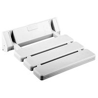 Makidar Folding Shower Seat Bathroom Drop-Leaf Wall Stool (White)