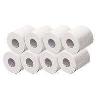 Lazapa 6/8/12 3 Layers White Hollow Roll Paper Hardwound Paper Towel Roll Tear-a-Square Paper Towels Paper Towel Roll for Universal Paper Towel Dispenser (White 8 pcs)