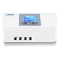 MTPLUM Portable Mini Insulin Refrigerated Box, Medicine Cooler Refrigerator for Car, Travel, Home - Constant Temperature Reefer Rechargeable LCD Display 2-8℃