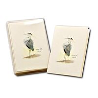 Earth Sky + Water - Great Blue Heron II Notecard Set - 8 Blank Cards with Envelopes