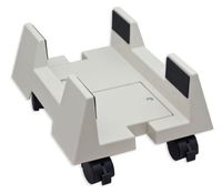 IO Crest Mobile Desktop Tower Computer Floor Stand Rolling Caster Wheels with Support Walls and Adjustable Width from 6" to 10"
