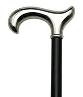 Derby Cane, Lady's Black with A Chrome-Plated Handle. Very Classy Indeed! Perfect for The Style Maven.