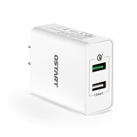 USB Quick Charger 3.0 Ostart 30W(4X Faster) Wall Adapter with Dual USB Plug (2.0 Compatiable) for iPhone ipad Samsung &Other.