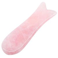 Ibnotuiy Jade Fish Shape Gua Sha Scraping Tools Board Smoothly Massage Tool for Face and Body Caring (Pink)