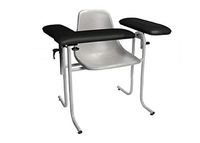 Lab Series Blood Drawing Chair with Plastic Seat 32" H, 34" W, 28" D. Adjustable Height with Flip Arm. Weight Capacity 300 lb. Blood Draw Chairs are Ideal for Clinics, Labs, Hospitals.
