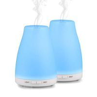 EcoGecko 2 Diffuser Units, Aromatherapy Essential Oil Diffuser, Aroma Oil Diffuser with Color Changing LED Lights