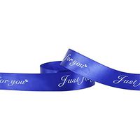 Zzooi Just for You Printed Birthday Gift Boxes Wrapping Ribbons Birthday Presents Packaging Satin Ribbons Blue 50 Yards