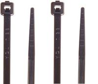 Hellermann Tyton T18L0M4 Standard Cable Tie, 8" Long, 18lb Tensile Strength, PA66, Black (Pack of 1000) (2-(Pack))