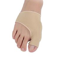 XGao Bunion Corrector Sleeve with Gel Pad 2 Pieces Super Elastic Bootie Guard Shield Cushion Hallux Valgus Pain Relief Shoe Friction Protector Adjustable for Men and Women Diabetic Foot Care (Khaki)
