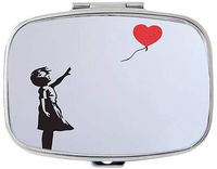 Goodbye Custom Silver Stylish, Slim Design Pill Box Holder，Rectangle Medicine Vitamin Organizer Pill case