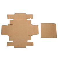 Semme Kraft Boxes, 5 Pcs 5.04 x 4.25 x 1.61 Gift Boxes DIY Handmade Craft Gift Case for Festival Gift Wrapping Paperboard Presents (Brown)