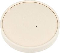 Bioheroes PLA Bamboo Pulp Soup Tub Lid 26/32 Ounce | Eco Friendly, Portable Biodegradable Perfect for Restaurants, Coffee, Tea, Beverage Shop, Pack of 25