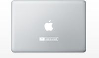 Slide to unlock funny decal sticker for Apple Macbook laptop pro and air 13" 15" 17" models WHITE