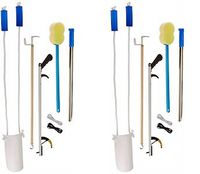 Sammons Preston Complete Hip Replacement Kit, Recovery Kit with Assorted Daily Living Tools Including Sock Aid, 24" Shoehorn, 26" Reacher Tool, Bath Sponge, Dressing Stick, 26" Shoelaces (2-(Pack))