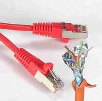 7Ft Cat.5E Shielded Patch Cable Molded Red