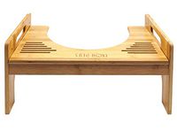 EKOU PLUS Bamboo Squatting Toilet Stool Adjustable Bamboo Portable Bathroom 7 inch and 9 inch Height Two Sizes-in-one