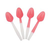 Crazy Color Changing Plastic Spoons - White to Red When Cold - Colorful & Beautiful Birthday Party Spoons - Frozen Dessert Supplies - Made in USA! 100 Count