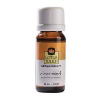 Clear Mind Essential Oil Blend by Lotus Touch, 10 ml Bottle - 100% Pure Therapeutic Grade Essential Oil Blends for Aromatherapy - Helps Provide Energy & Clarity to those with Fatigued Minds