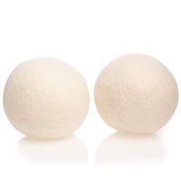 Evriholder (2 Pack) Wool Eco-Friendly Dryer Balls Laundry Sheets Alternative 100% Natural Undyed Wool Fabric Softener Anti-Static Dryer Balls