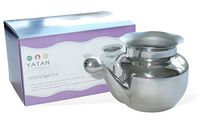 Yatan Stainless Steel Neti Pot (400ml) - Nasal Irrigation, Saline Rinsing for Allergy & Congestion Relief