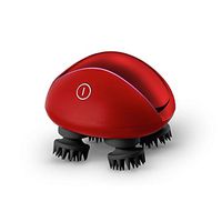 Breo Portable Rejuvenating Mini Head Massager, IPX7 Waterproof Wireless Hair Care, for Head Stress Relief (Red - Magnetic)