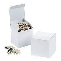 Fun Express - 2" White Gift Boxes (24pc) for Wedding - Party Supplies - Containers & Boxes - Paper Boxes - Wedding - 24 Pieces