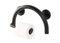 Lifeline Toilet Paper Holder Grab Bar – Bathroom Mobility Aid | Semi-Sphere Design | Matte Black