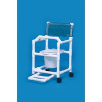 Standard Line Commode with Footrest and Lap Bar Mesh Bag Color: Wineberry