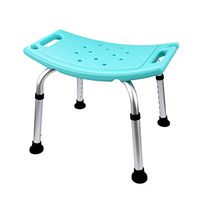 XH Bathroom Multi-Function Bath Stool Pregnant Women and The Elderly, Green + Drain Hole Plate + Blowing Plastic + Non-Slip Mat + Height Adjustable Load 220lb