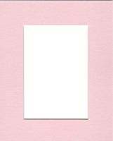 Pack of (5) 11x14 Acid Free White Core Picture Mats Cut for 8x10 Pictures in Pink