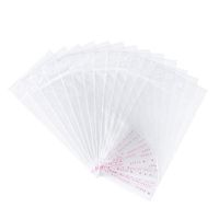 Pandahall 100pcs 5.51x2.76inch OPP Cellophane Rectangle Resealable Transparent Clear Plastic Poly Bags Self Adhesive Seal Closure Bakery Candy Soap Cookie Jelly Chocolate Package with Hole 14x7cm