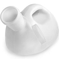 Urinals for Men 2000 ml/66 oz Portable Male Urinal Spill-Proof Urine Collection Container for Adults/Large Plastic Pee Holder for Hospital,Incontinence,Elderly,Travel,Driving,Camping (White)