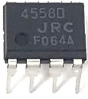 New Japan Radio NJM4558D NJM4558 4558 Dual Operational Amplifier DIP-8 Breadboard-Friendly (Pack of 2)