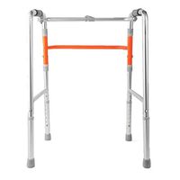 Standard Walkers Walker Four-Legged Elderly Walker Elderly Trolley Auxiliary Walker Folding Lower Limb Training Walker (Color : Silver, Size : 5043.5cm)