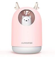 Rockano 200ml Cool Mist Ultrasonic Humidifier by Quooz with Aromatherapy Essential Oil Diffuser Has High and Regular Mist Settings Auto Shut-Off and Adjustable Light Options