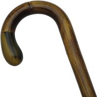 Men Bulb Nose Crook Cane Manilla Shaft, Horn Handle  -Affordable Gift! Item #HAR-9006900