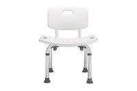 Shower Stool Ergonomic with Height Adjustable Aluminium Bath Stool Shower Seat Chair Non-slip with Back Supports and Shower Head Holder , B