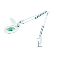 Eclipse 902-109 5" Diameter Magnifier Workbench Lamp with Bench Clamp, White